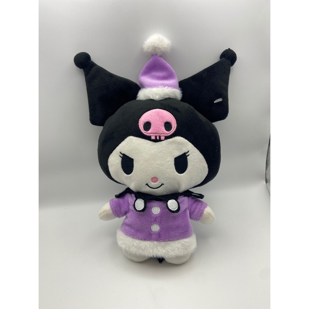 Kuromi Plush‎ Purple Outfit Hat 10" Sanrio Holiday Anime Doll Toy Stuffed Animal
